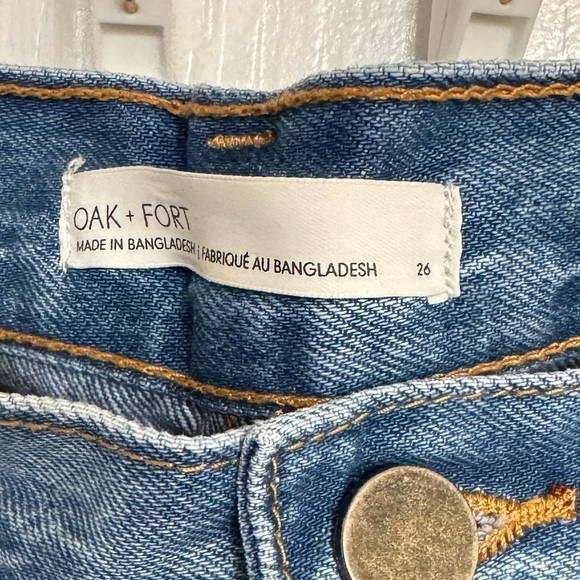 [NWOT] Oak + Fort: Classic Straight  Leg Jeans - Picture 2 of 3